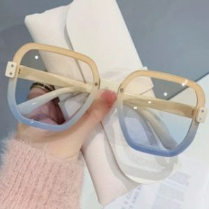Oversized Square Fashion Sunglasses For Women Men Casual Gradient Glasses